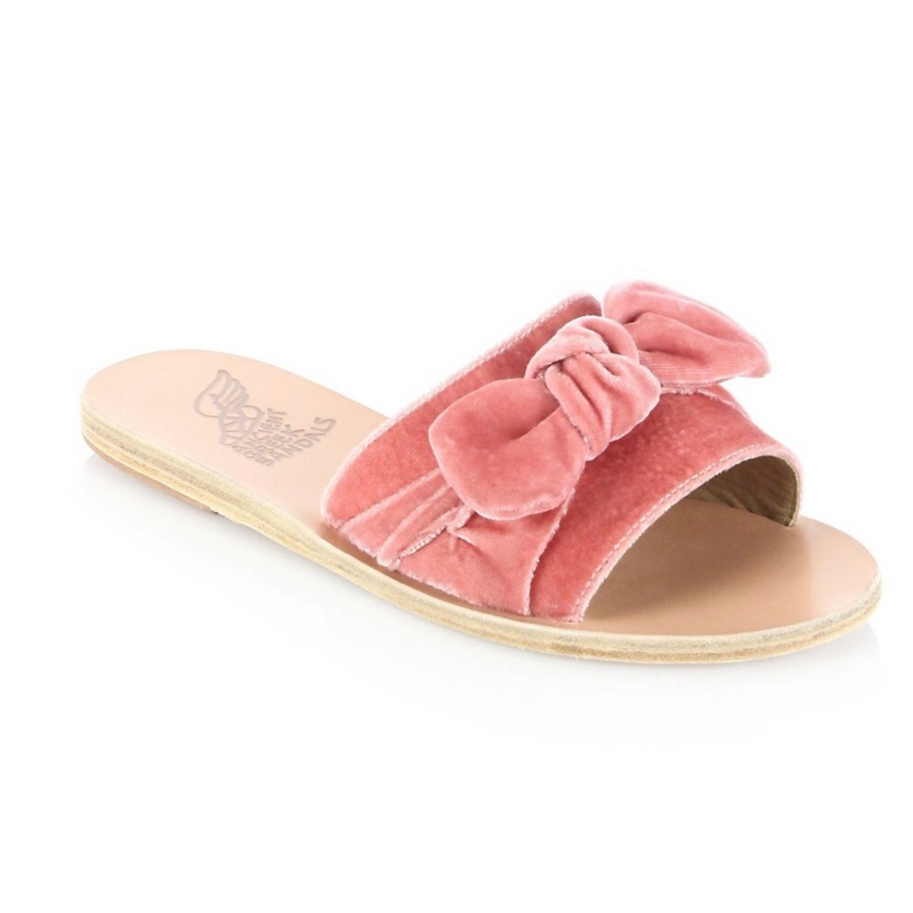 Ancient Greek Sandals Taygette Bow Leather Slides